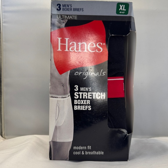 HANES Men's Stretch Boxer Briefs - 3 pk (XL) - Picture 3 of 5